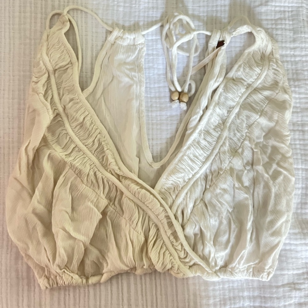 Free People Cream Tank Top